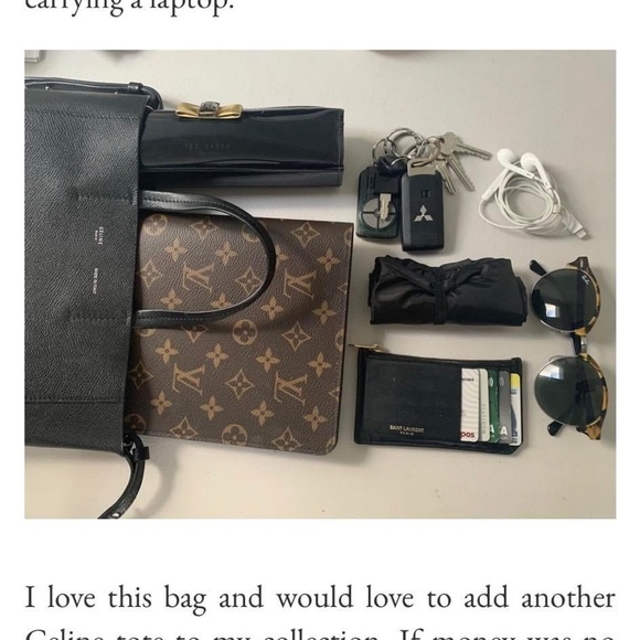 Celine black silver hw cabas tote - Picture 4 of 7